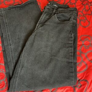 Old Navy Women Jeans Size 0 Black Denim Wide-Leg High-Rise Wow Wide Leg 28"